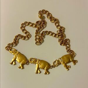 Vintage Elephant Goldtone Belt